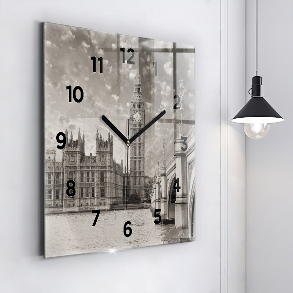 Kwadratowy zegar Londyn Anglia Big Ben