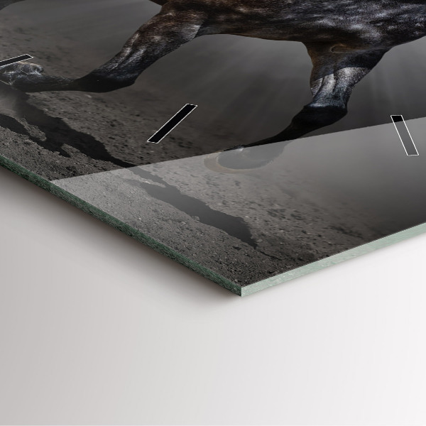 Kwadratowy zegar Galopujący koń