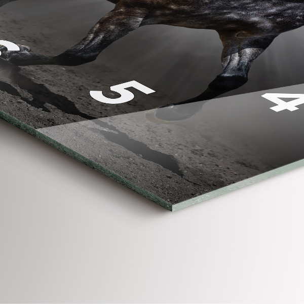 Kwadratowy zegar Galopujący koń