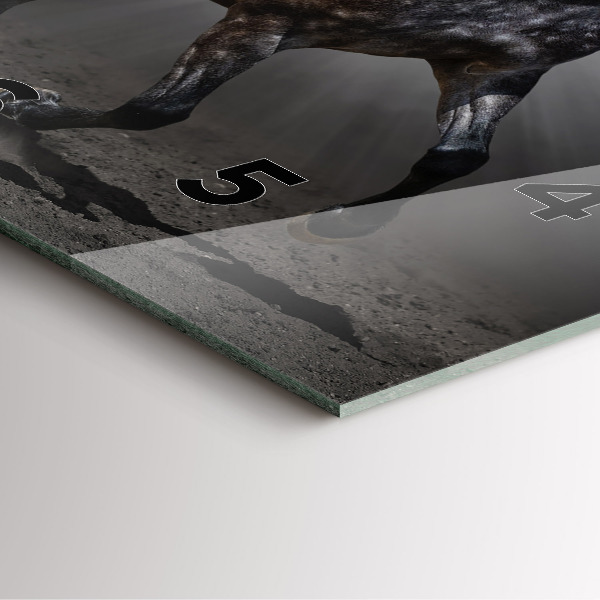 Kwadratowy zegar Galopujący koń