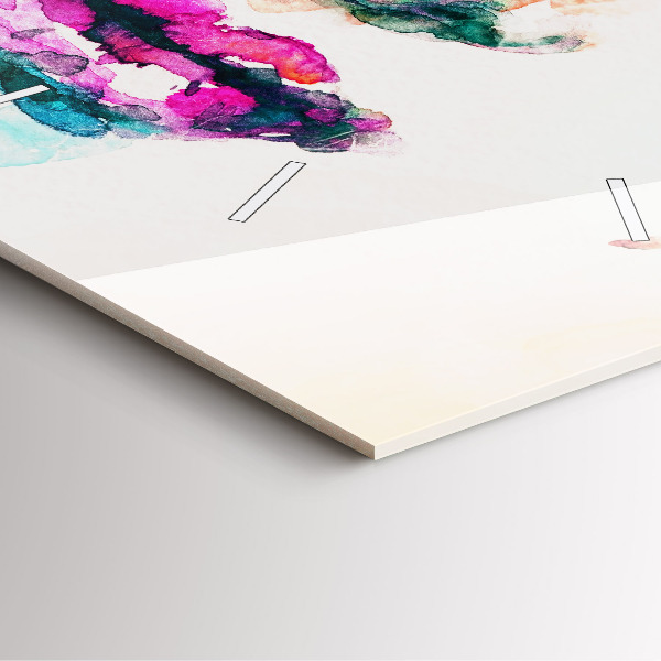 Kwadratowy zegar Abstrakcyjna twarz kobiety