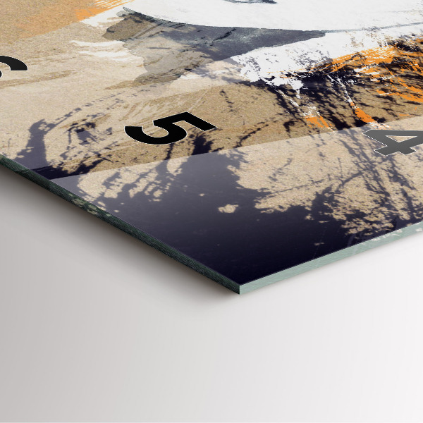 Kwadratowy zegar Portret kobiety abstrakcja