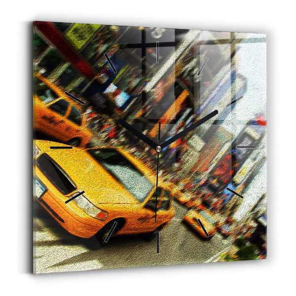 Kwadratowy zegar New York City taksówki