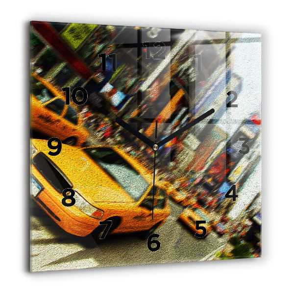 Kwadratowy zegar New York City taksówki
