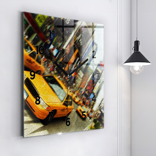 Kwadratowy zegar New York City taksówki