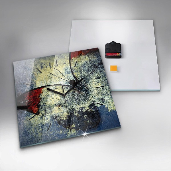 Kwadratowy zegar Motyl vintage styl