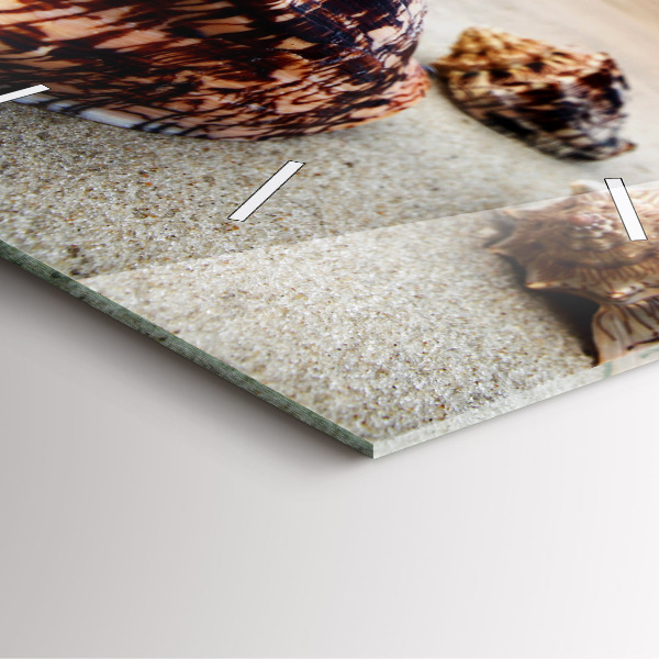 Kwadratowy zegar Muszla na plaży