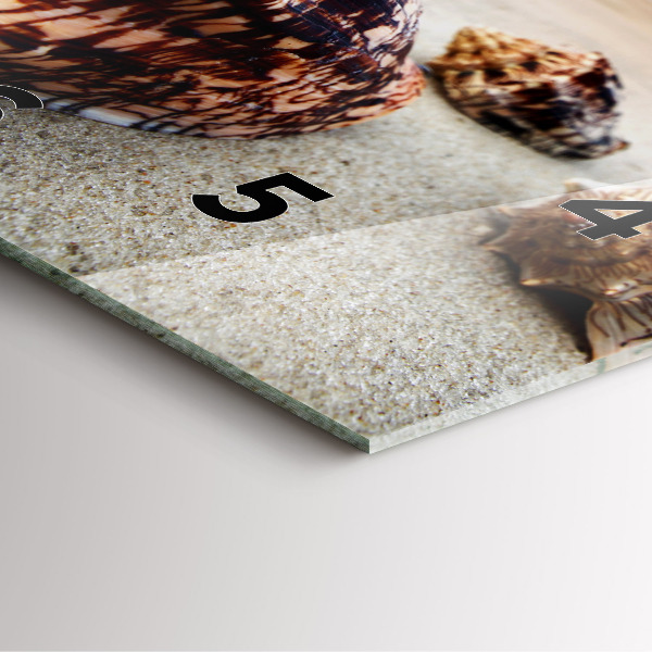 Kwadratowy zegar Muszla na plaży