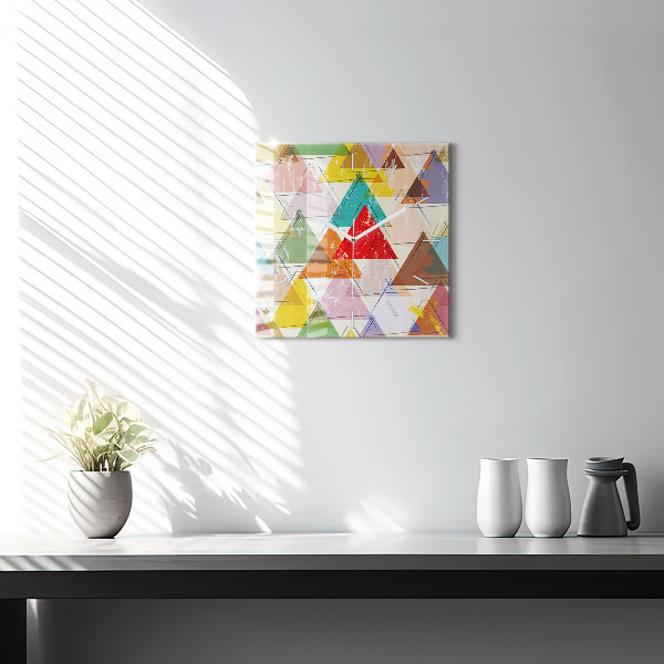 Kwadratowy zegar Geometryczne trójkąty