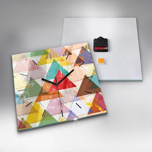 Kwadratowy zegar Geometryczne trójkąty