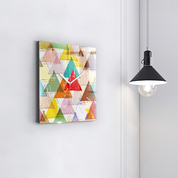 Kwadratowy zegar Geometryczne trójkąty