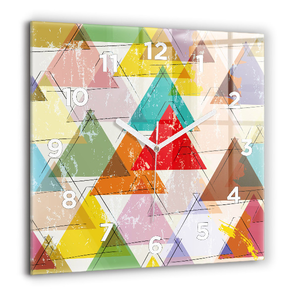 Kwadratowy zegar Geometryczne trójkąty