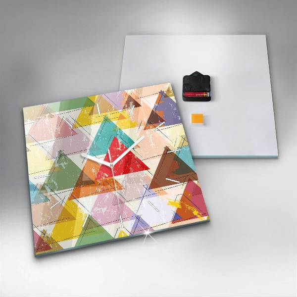 Kwadratowy zegar Geometryczne trójkąty