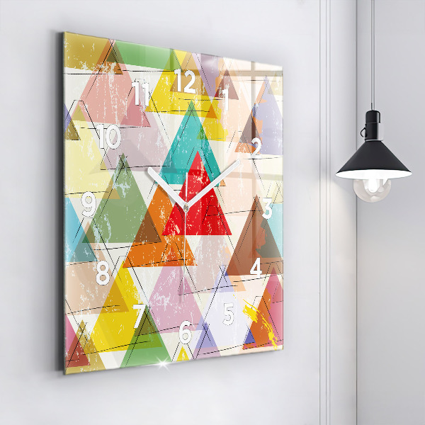 Kwadratowy zegar Geometryczne trójkąty