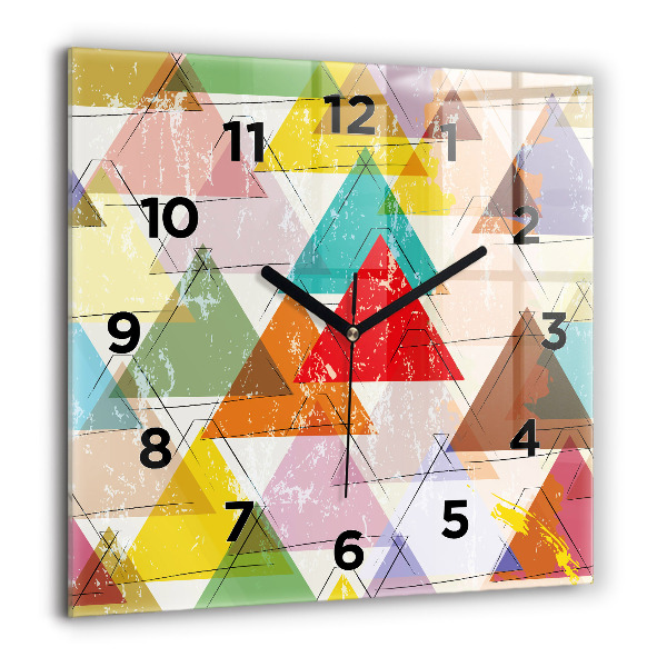 Kwadratowy zegar Geometryczne trójkąty