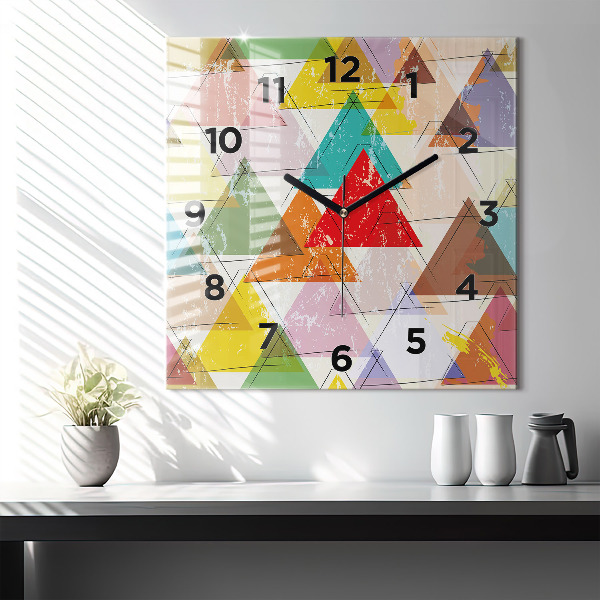 Kwadratowy zegar Geometryczne trójkąty