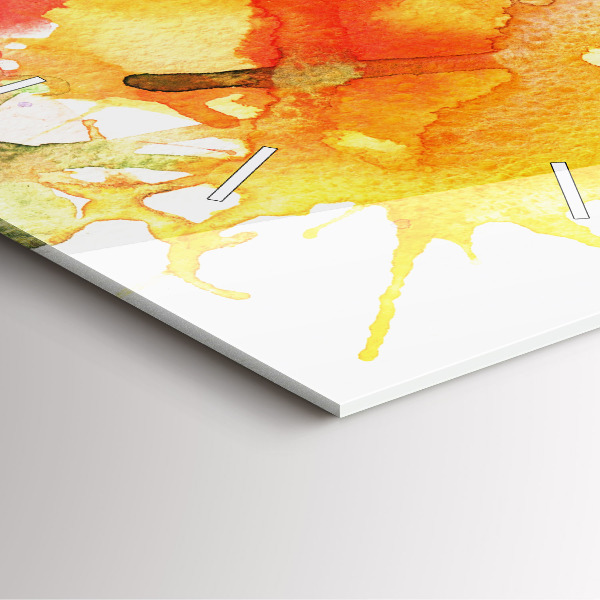 Kwadratowy zegar Kolorowy portret kobiety