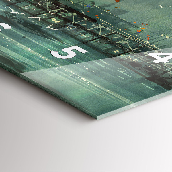 Kwadratowy zegar Wioska rybacka