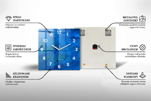Kwadratowy zegar Wioska rybacka