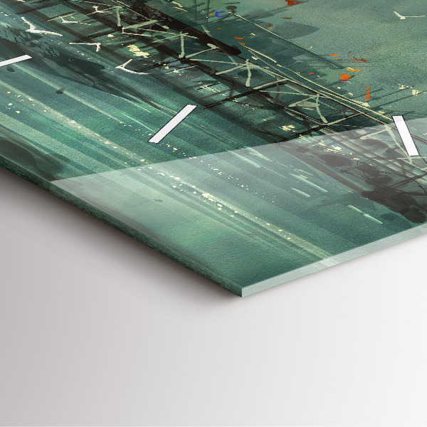 Kwadratowy zegar Wioska rybacka