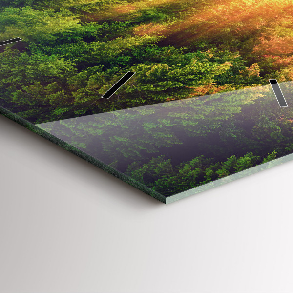 Zegar na ścianę kwadratowy Zachód słońca nad wzgórzami