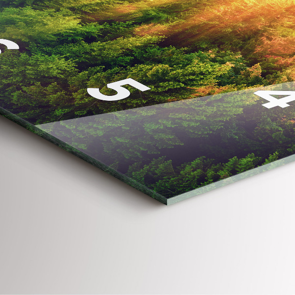 Zegar na ścianę kwadratowy Zachód słońca nad wzgórzami