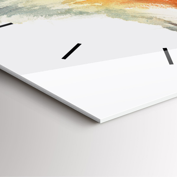 Zegar na ścianę kwadratowy Akwarelowy młody lisek