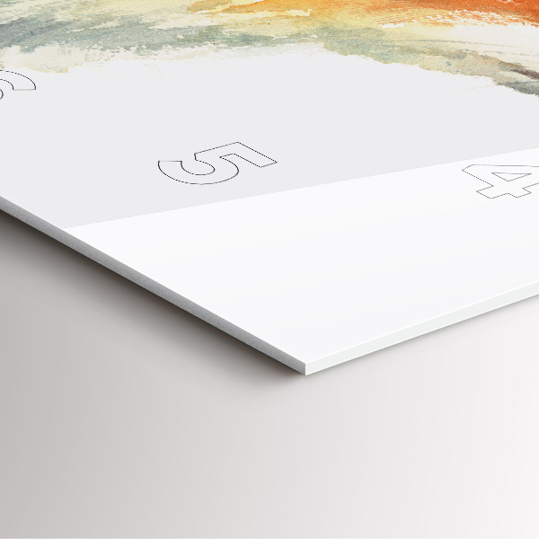 Zegar na ścianę kwadratowy Akwarelowy młody lisek