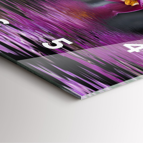 Kwadratowy zegar Kwiat orchidei na wodzie