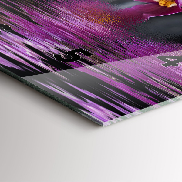 Kwadratowy zegar Kwiat orchidei na wodzie