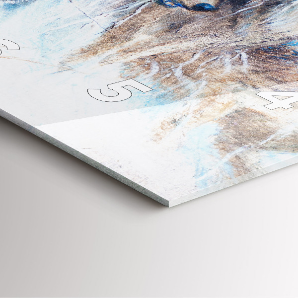 Zegar na ścianę kwadratowy Wilki w lesie