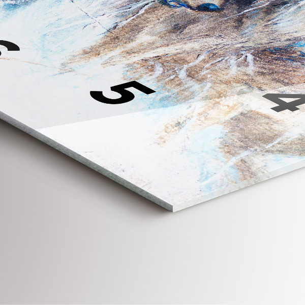 Zegar na ścianę kwadratowy Wilki w lesie