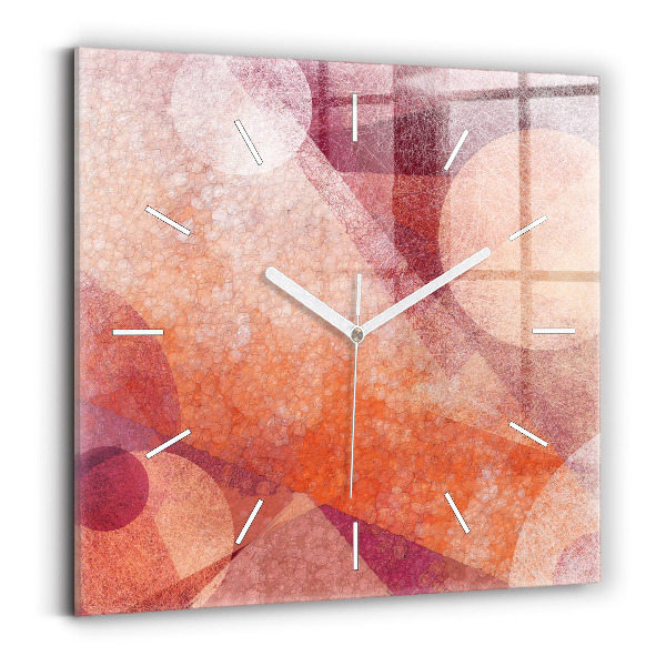 Zegar na ścianę kwadratowy Geometryczna abstrakcja