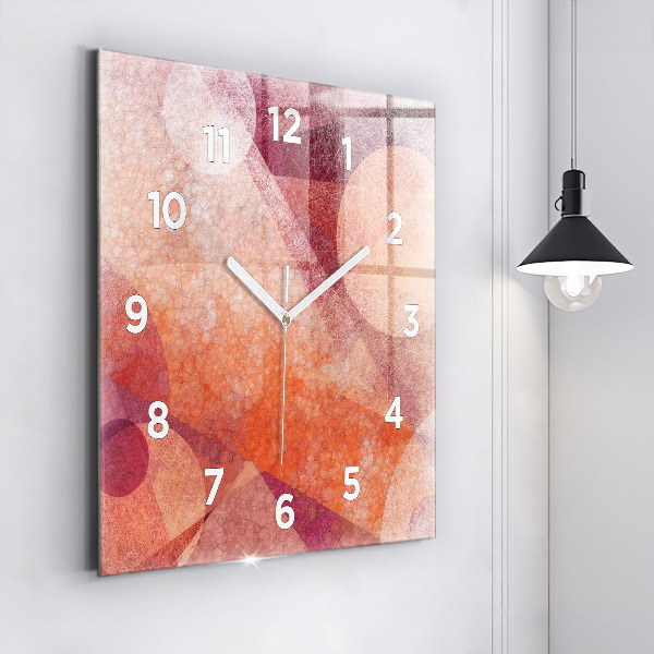 Zegar na ścianę kwadratowy Geometryczna abstrakcja