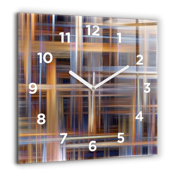 Zegar na ścianę kwadratowy Abstrakcja geometria