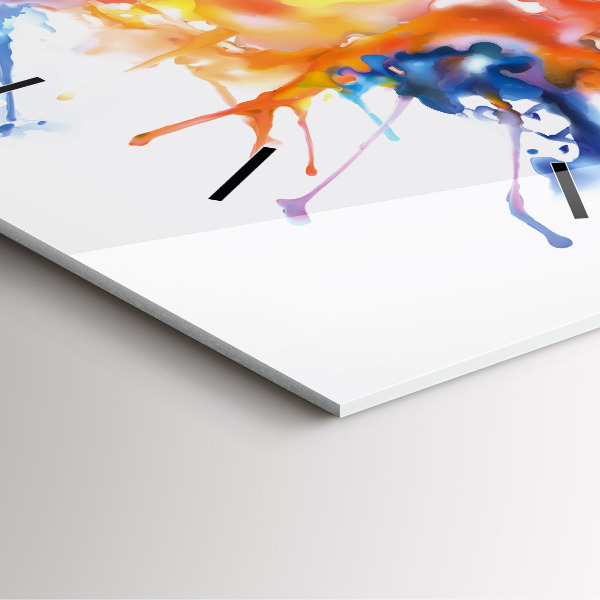 Zegar na ścianę kwadratowy Lew – akwarela