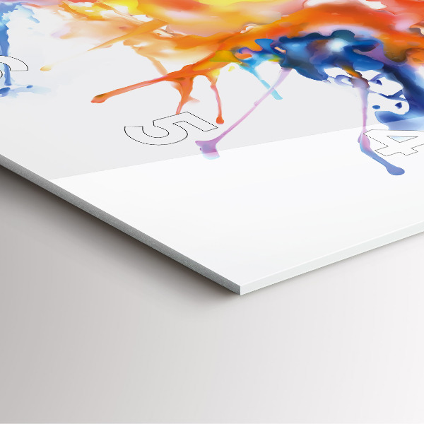 Zegar na ścianę kwadratowy Lew – akwarela