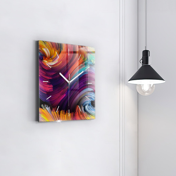 Zegar na ścianę kwadratowy Abstrakcja sale