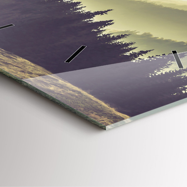 Zegar na ścianę kwadratowy Mgliste górskie zbocza