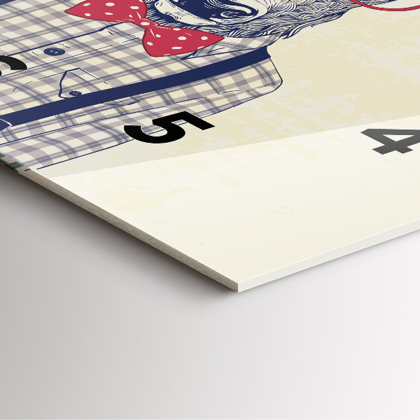 Zegar na ścianę kwadratowy Jeleń w koszuli