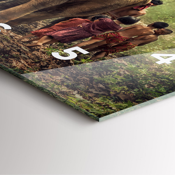 Zegar na ścianę kwadratowy Dzieci prowadzące słonia