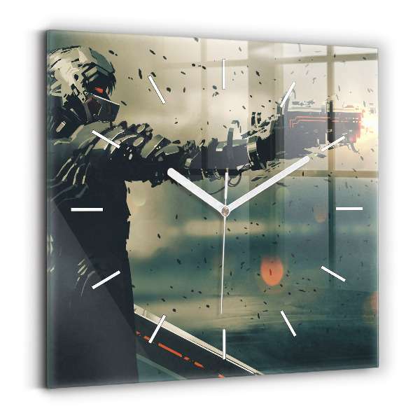 Zegar na ścianę kwadratowy Zabójcza broń gra