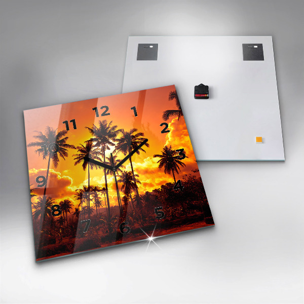 Kwadratowy zegar Tajlandia plaża Klong Prao