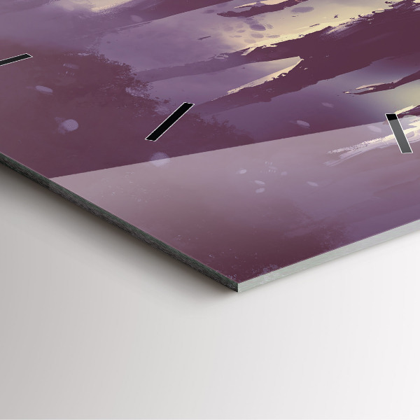 Zegar na ścianę kwadratowy Zombie w nocy – halloween