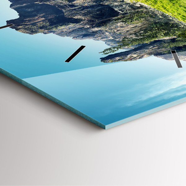 Zegar na ścianę kwadratowy Latająca wyspa