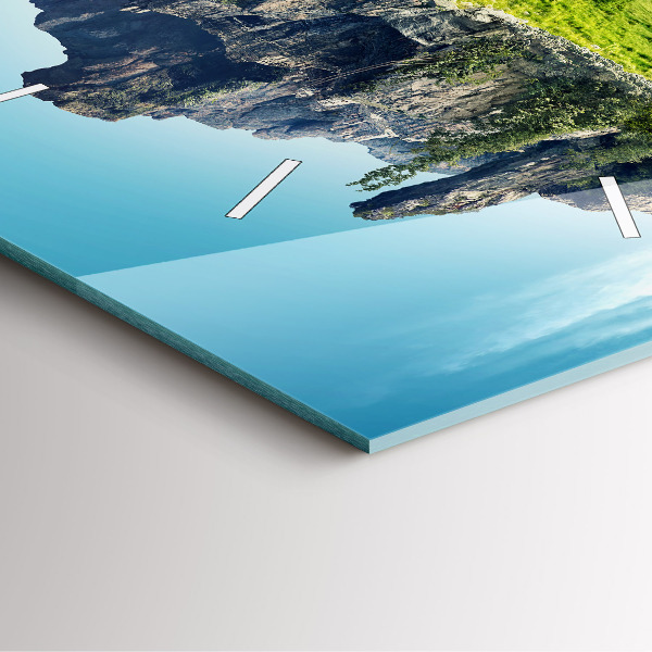 Zegar na ścianę kwadratowy Latająca wyspa