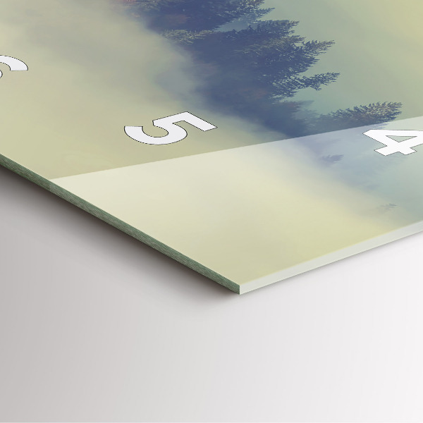 Zegar na ścianę kwadratowy Mglisty las orzeł