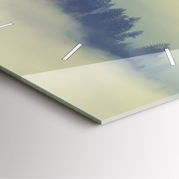 Zegar na ścianę kwadratowy Mglisty las orzeł