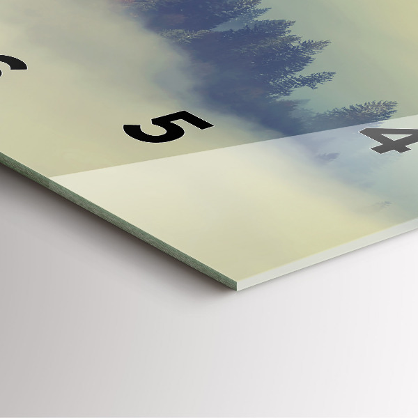 Zegar na ścianę kwadratowy Mglisty las orzeł