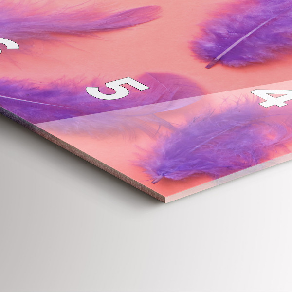 Zegar na ścianę kwadratowy Kolorowe pióra